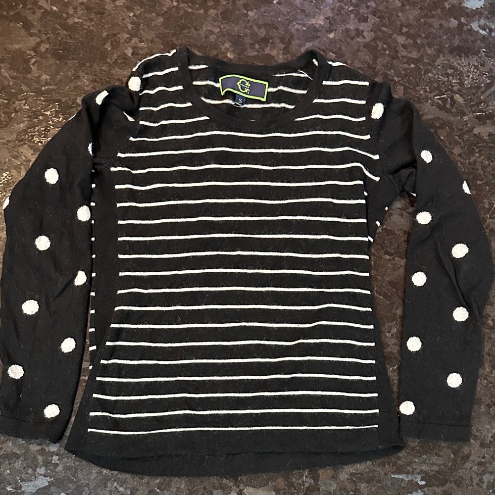 C. Wonder Black and White Striped Long Sleeve Sweater